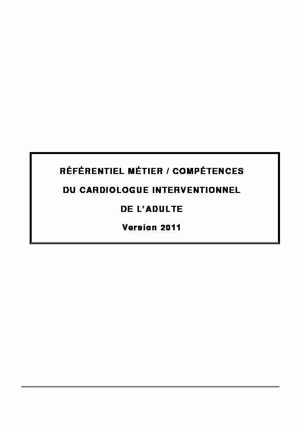 [PDF] Cardiologie Interventionnelle version FINALE-2 - Société Française