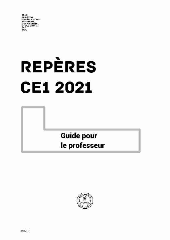 REPÈRES CE1 2021