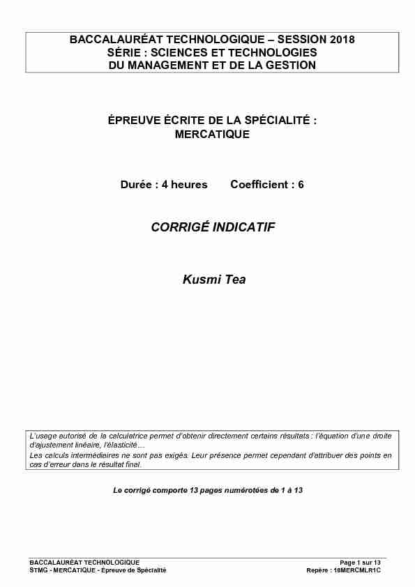 [PDF] Corrigé du bac STMG Mercatique (Marketing) 2018 - Métropole