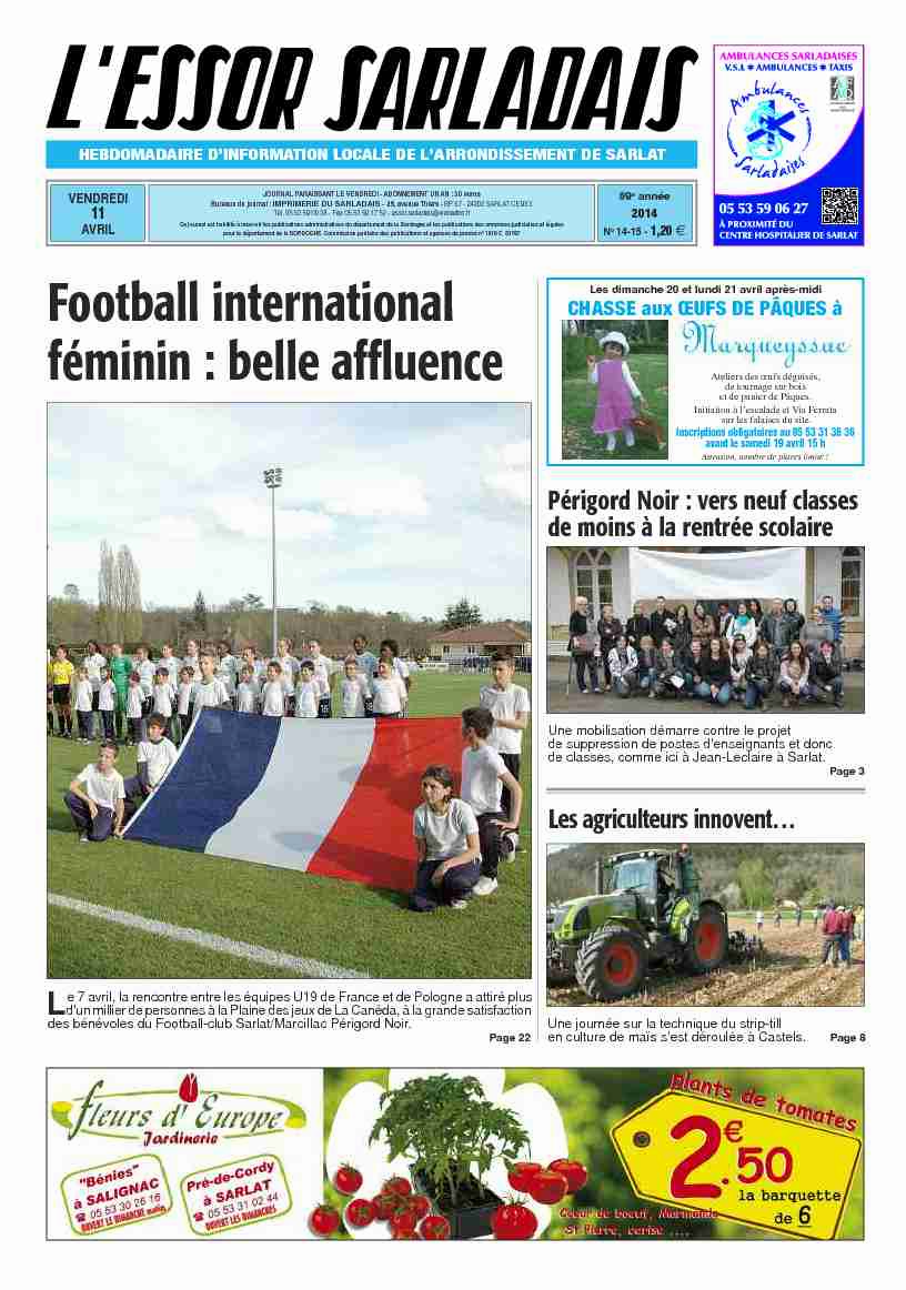 Football international féminin : belle affluence