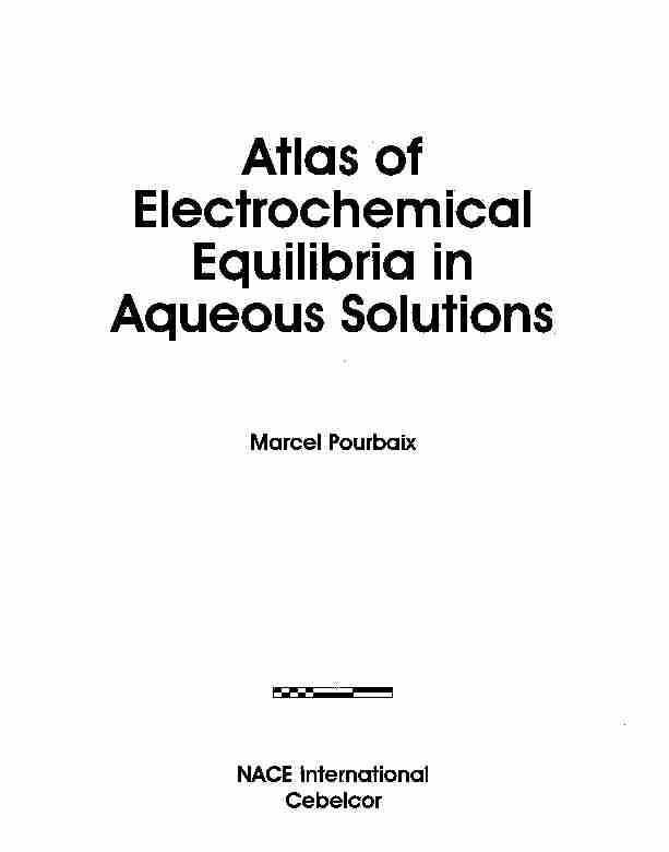 Atlas of Electrochemical Equilibria in Aqueous Solutions
