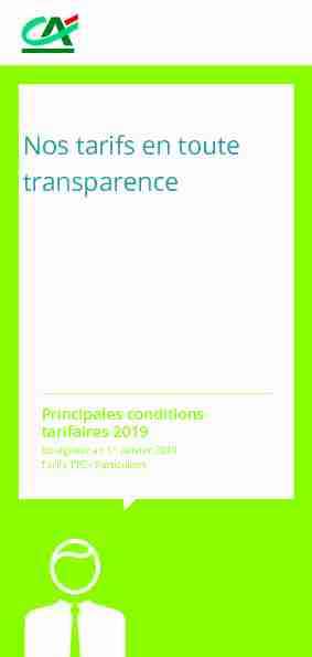 [PDF] Nos tarifs en toute transparence - Banque & Assurances - Crédit