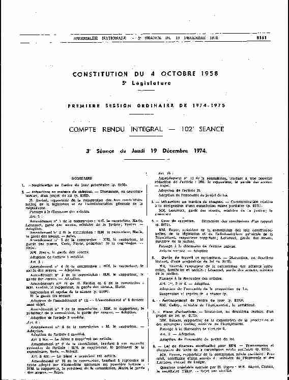 [PDF] 102° SEANCE - Assemblée nationale - Archives
