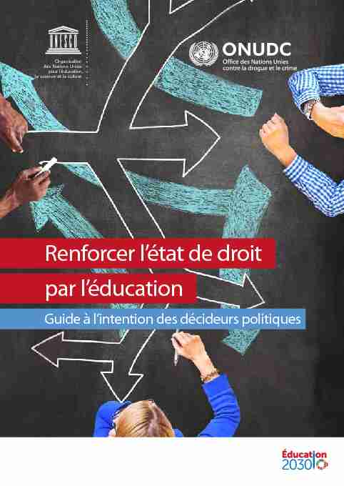 [PDF] Renforcer létat de droit par léducation - UNODC