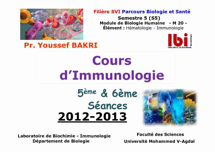 Cours dImmunologie dImmunologie