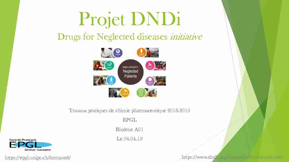 Projet DNDi Drugs for Neglected diseases initiative