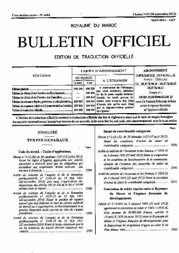 [PDF] BULLETIN OFFICIEL