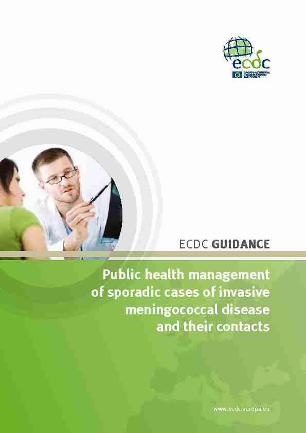 Public health management of sporadic cases of invasive