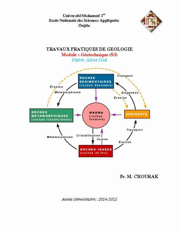 [PDF] TRAVAUX PRATIQUES DE GEOLOGIE Module - École Nationale