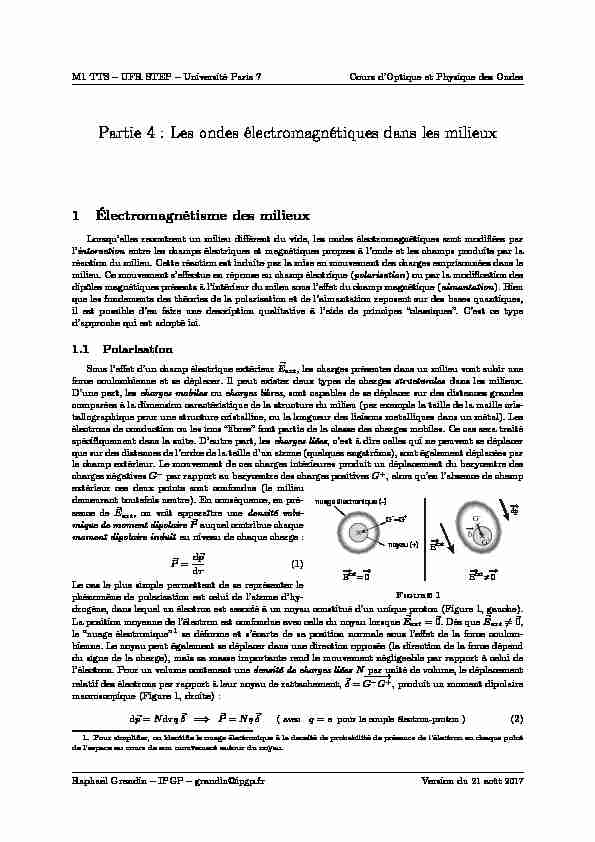 [PDF] Partie 4 : Les ondes électromagnétiques dans les milieux