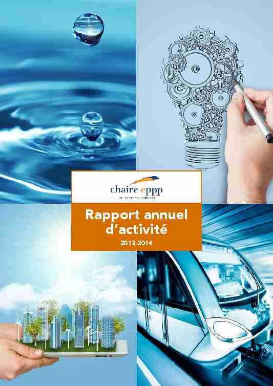 Rapport annuel dactivité - 2013-2014 - Chaire EPPP