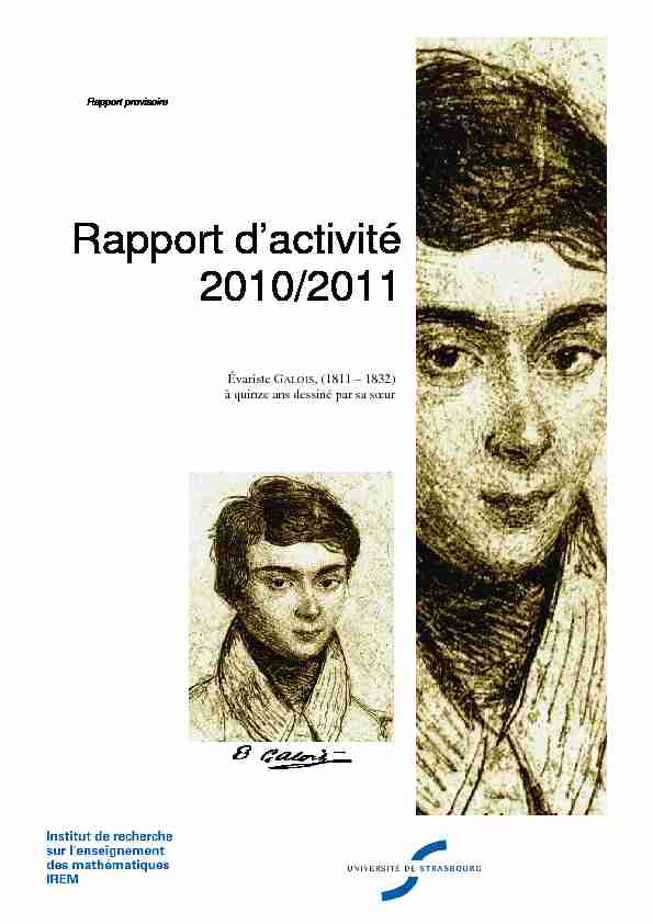 Rapport dactivité 2010/2011