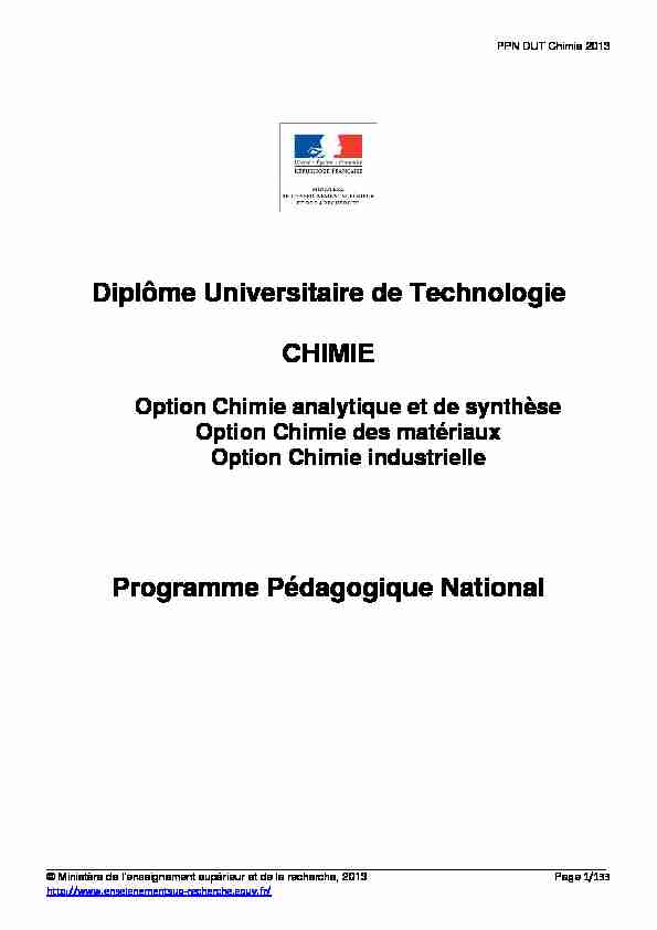 [PDF] Diplôme Universitaire de Technologie CHIMIE - IUT Le Mans