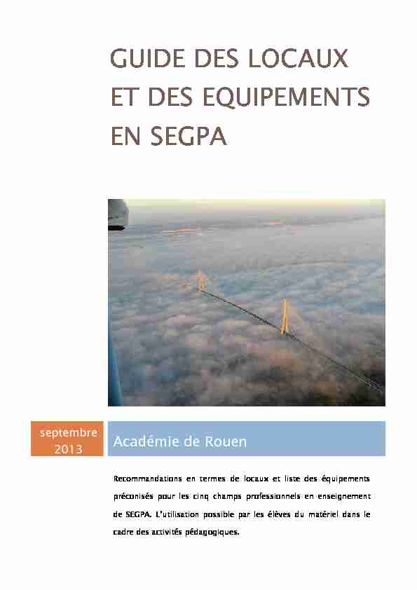 (Guide locaux équipements SEGPA Académie Rouen septembre