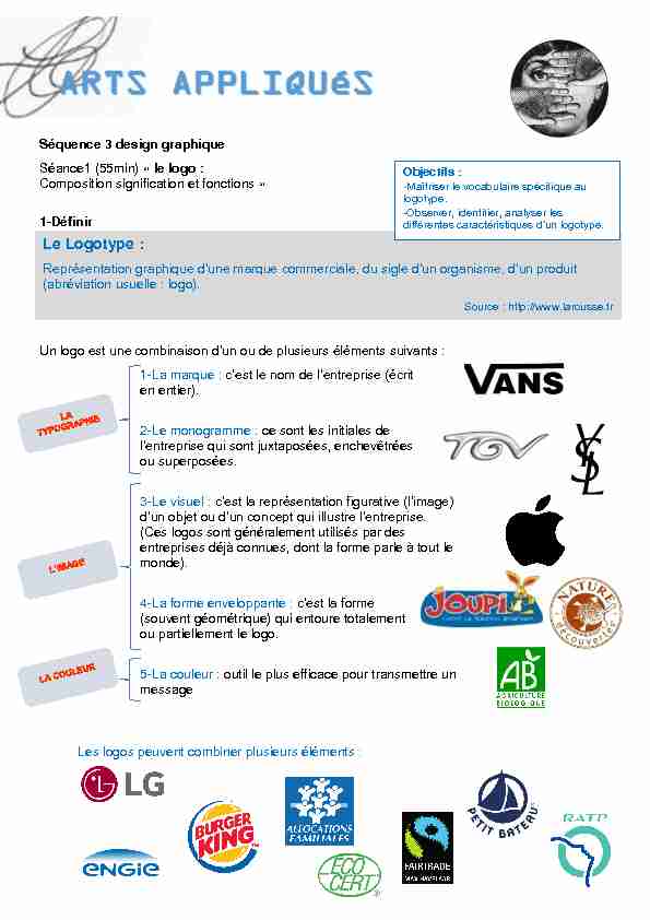 [PDF] Le Logotype : - Design Arts Appliqués et Métiers dArts