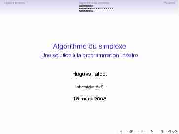 [PDF] Algorithme du simplexe - Une solution à la programmation linéaire