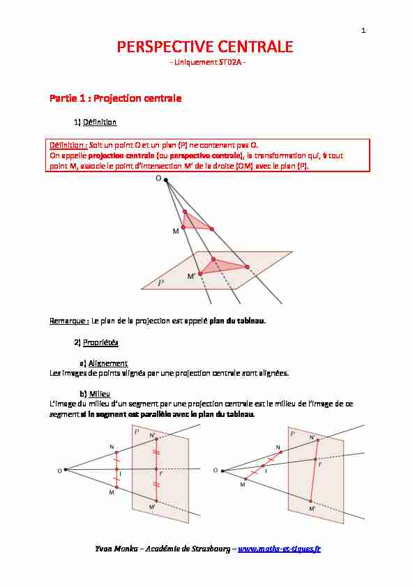 [PDF] PERSPECTIVE CENTRALE - maths et tiques
