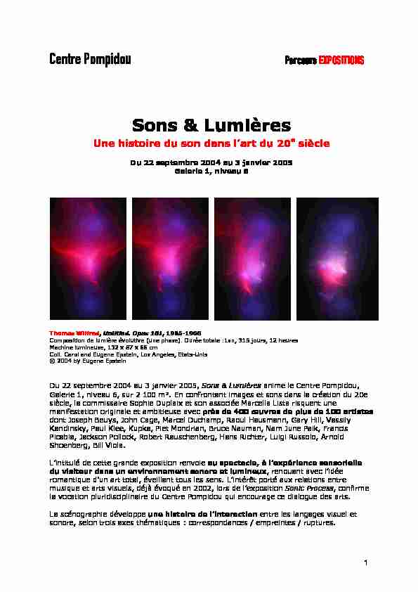 Sons & Lumières - Centre Pompidou