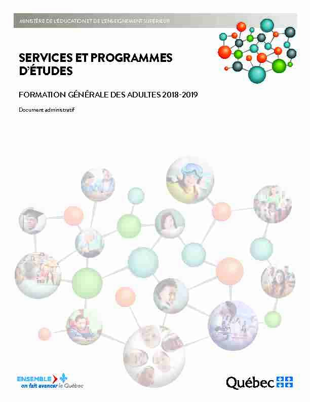 Services et programmes détudes - Formation générale des adultes