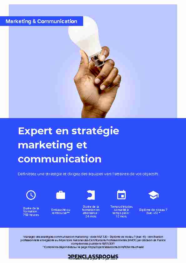 Parcours - Expert en stratégie marketing et communication