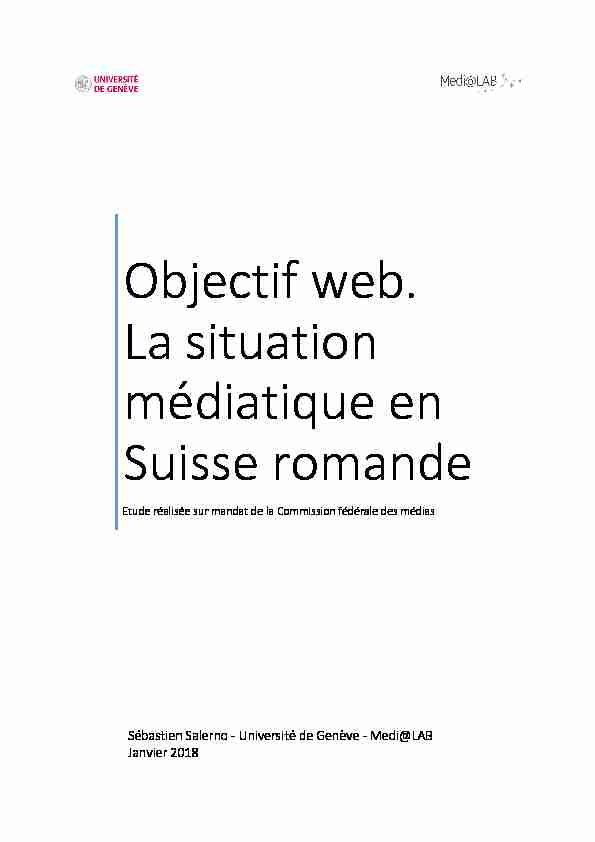 [PDF] Objectif web La situation médiatique en Suisse romande
