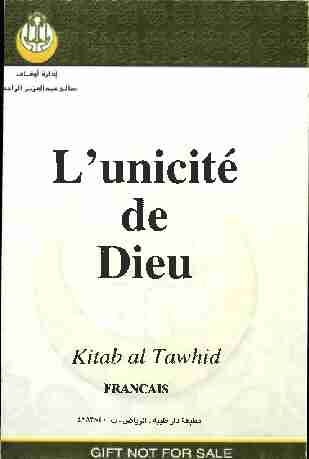 [PDF] Lunicité de Dieu - islamicbook