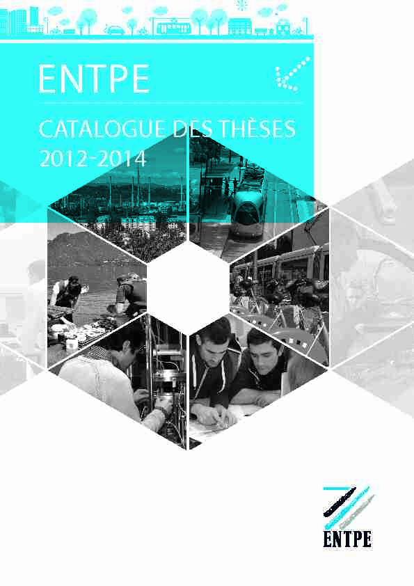 CATALOGUE DES THÈSES 2012-2014