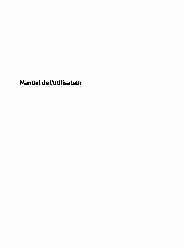 [PDF] Manuel de lutilisateur - Windows 10 - HP