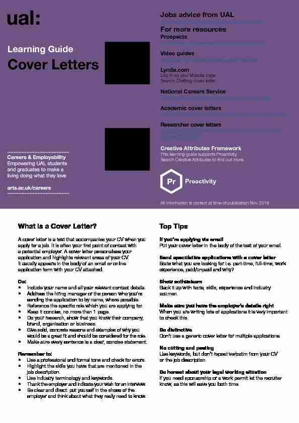 [PDF] Cover Letters