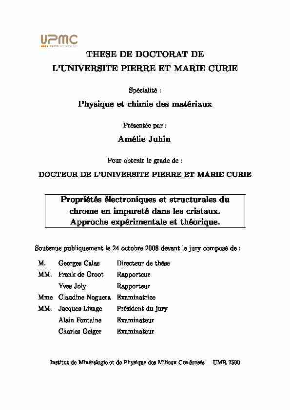 [PDF] THESE DE DOCTORAT DE LUNIVERSITE PIERRE ET MARIE
