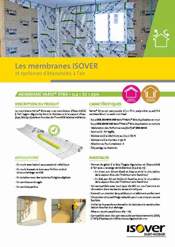 Les membranes ISOVER