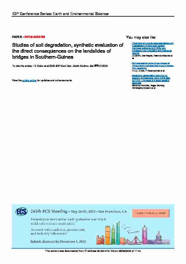Studies of soil degradation synthetic evaluation of the direct