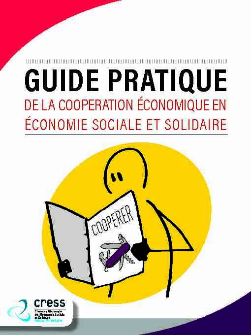 Guide pratique de la coopération économique en économie sociale