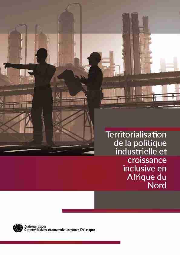 Territorialisation de la politique industrielle et croissance inclusive
