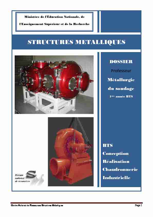 [PDF] STRUCTURES METALLIQUES - Eduscol