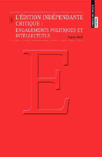 Edition indépendante critique : engagements politiques et