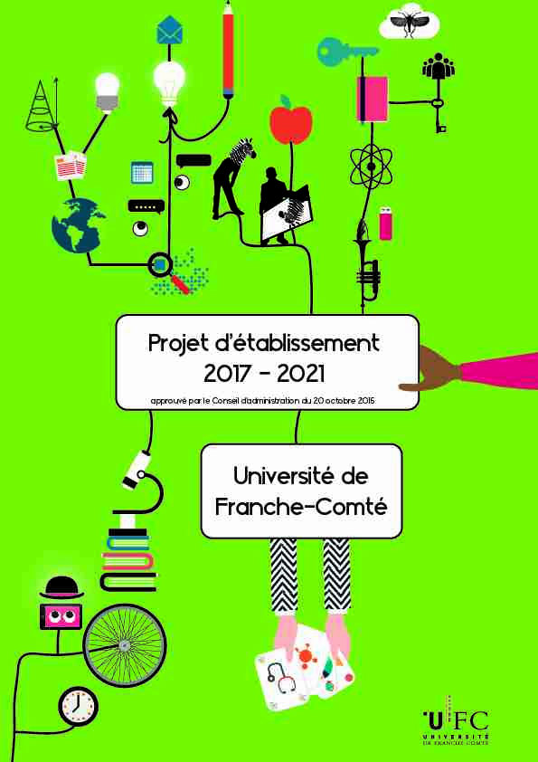 Université de Franche-Comté Projet détablissement 2017 - 2021