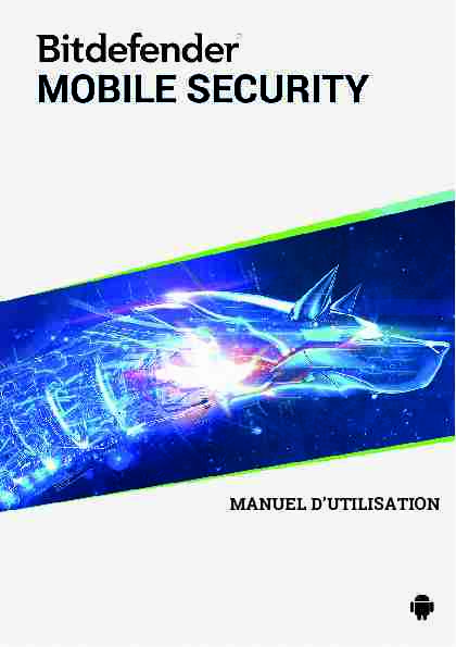 Manuel dutilisation - Bitdefender Mobile Security