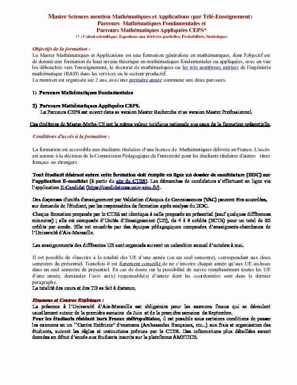 [PDF] Master Sciences mention Mathématiques et Applications - CTES