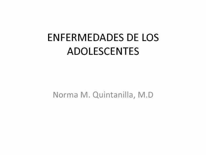 [PDF] ENFERMEDADES DE LOS ADOLESCENTES - CODAJIC