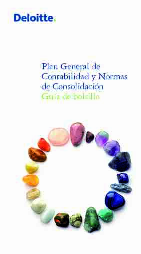 Plan General de Contabilidad y Normas de Consolidación Guía de