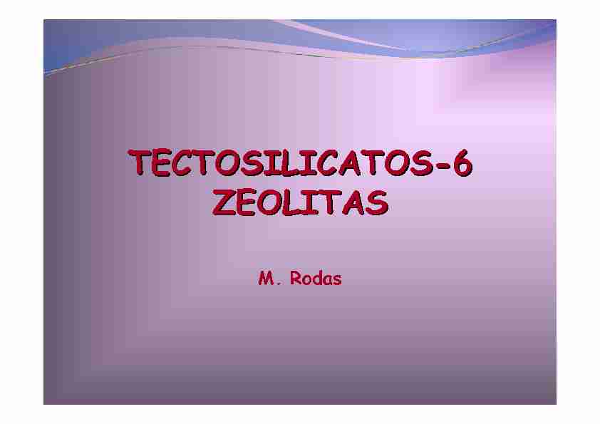TECTOSILICATOS-6 ZEOLITAS