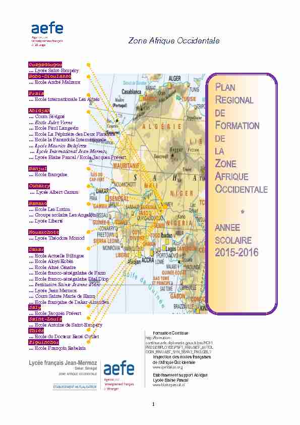 [PDF] Zone Afrique Occidentale - Ipef Dakar