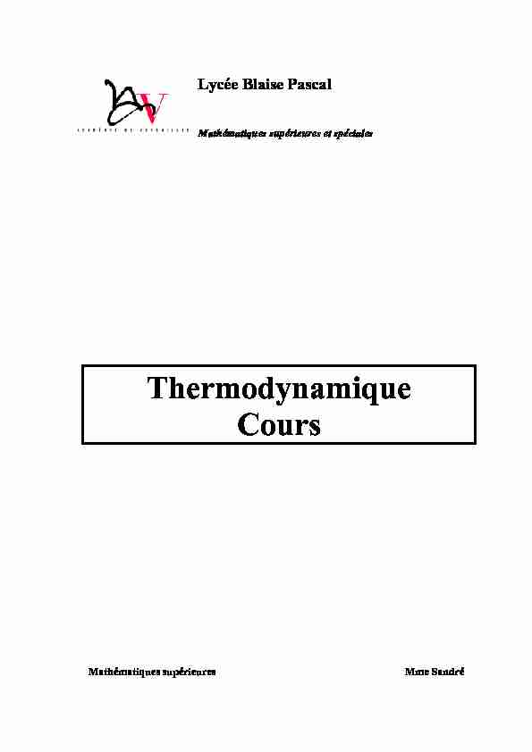 [PDF] Thermodynamique Cours - Nixel