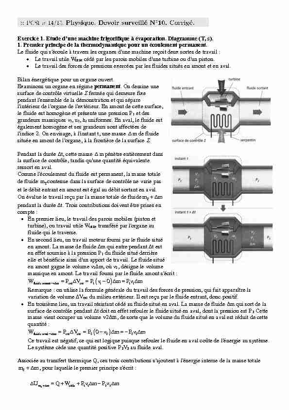 [PDF] Exercice 1 Etude dune machine frigorifique à évaporation