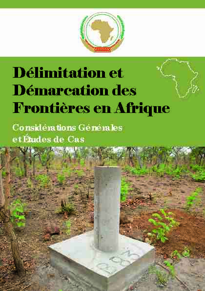 Délimitation et Démarcation des Frontières en Afrique