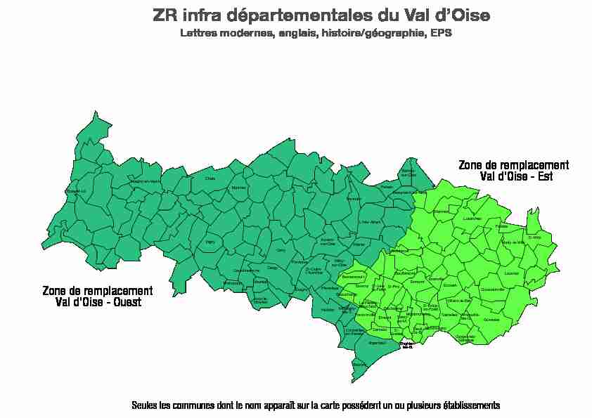 ZR infra départementales du Val dOise - Lettres modernes anglais