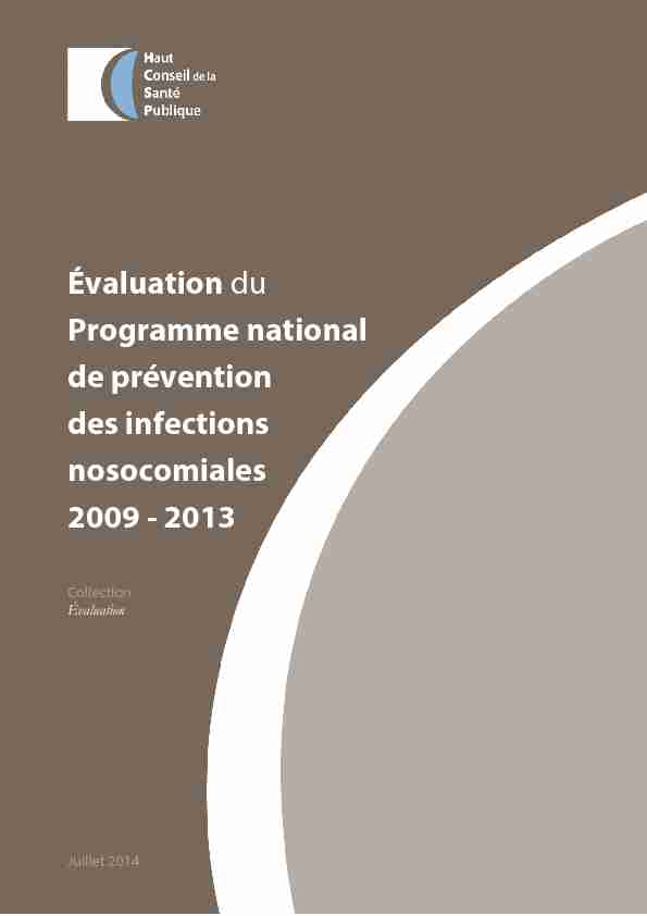 Évaluation du Programme national de prévention des infections