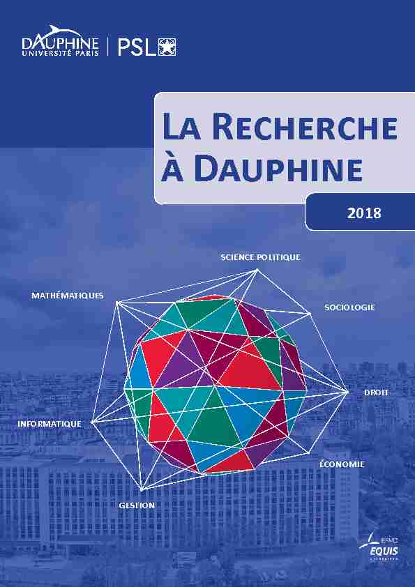 La Recherche à Dauphine
