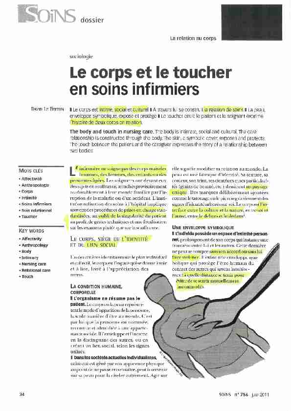 [PDF] La relation au corps - CH Carcassonne